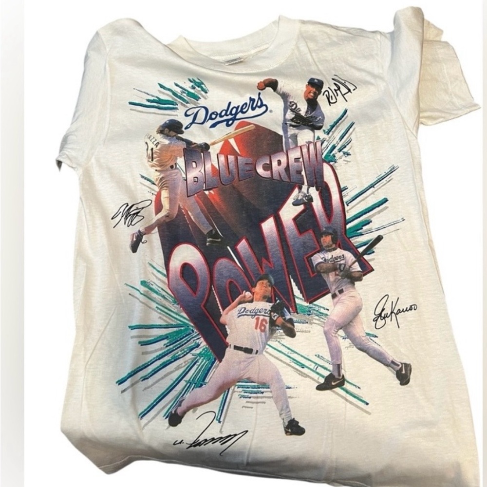 Vintage Dodgers Blue Crew Power tee
